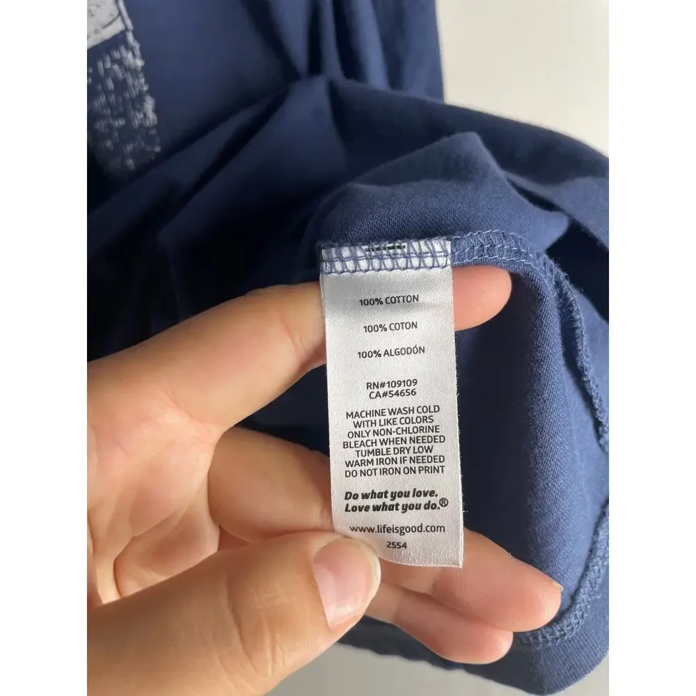 Life is Good Mama Bear Navy Blue Crusher Tee Short Sleeve Women's Large NEW - Picture 5 of 6